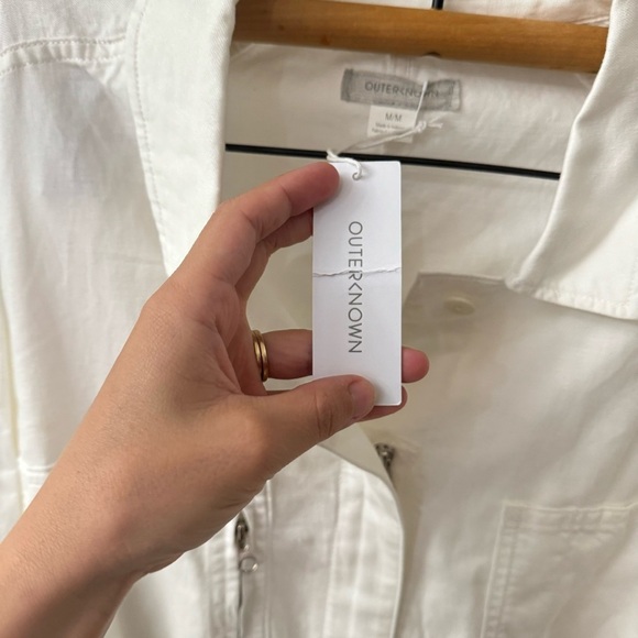 Outerknown Station Cinched Jumpsuit Boilersuit White Utility M - Picture 7 of 9